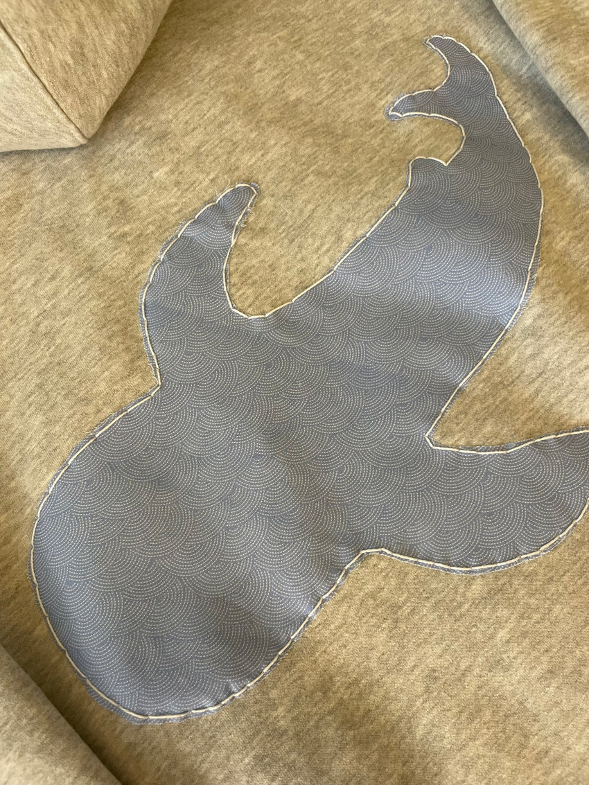 Alternate / back view of Whale Hoodie
